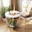 Flora Round Farmhouse End Table with Storage in White