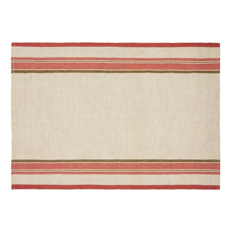 Antibes Tea Towels, Natural/Sherbert