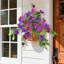 2 paquets de fleurs en soie artificielles réalistes résistantes aux rayons UV pour la décoration extérieure, le patio, le jardin, le porche et le style d'événement