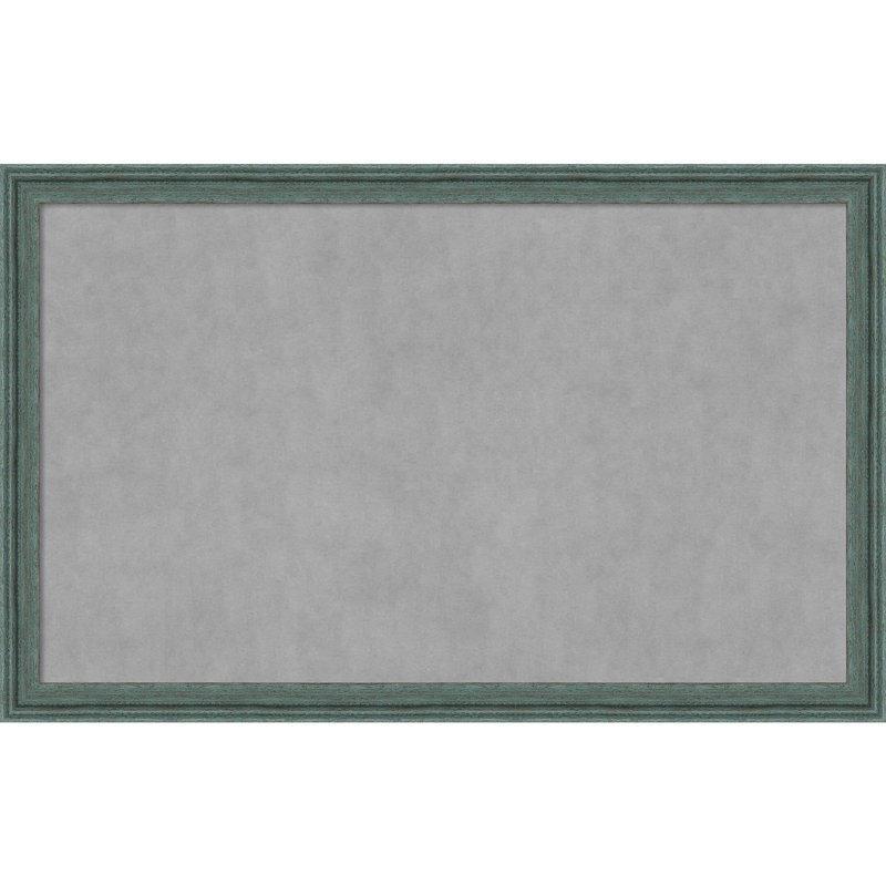 Tableau magnétique encadré gris sarcelle recyclé, 27" H x 43" W