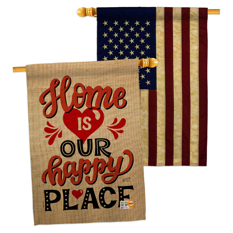 Drapeau de maison en polyester / mélange 40 po x 28 po