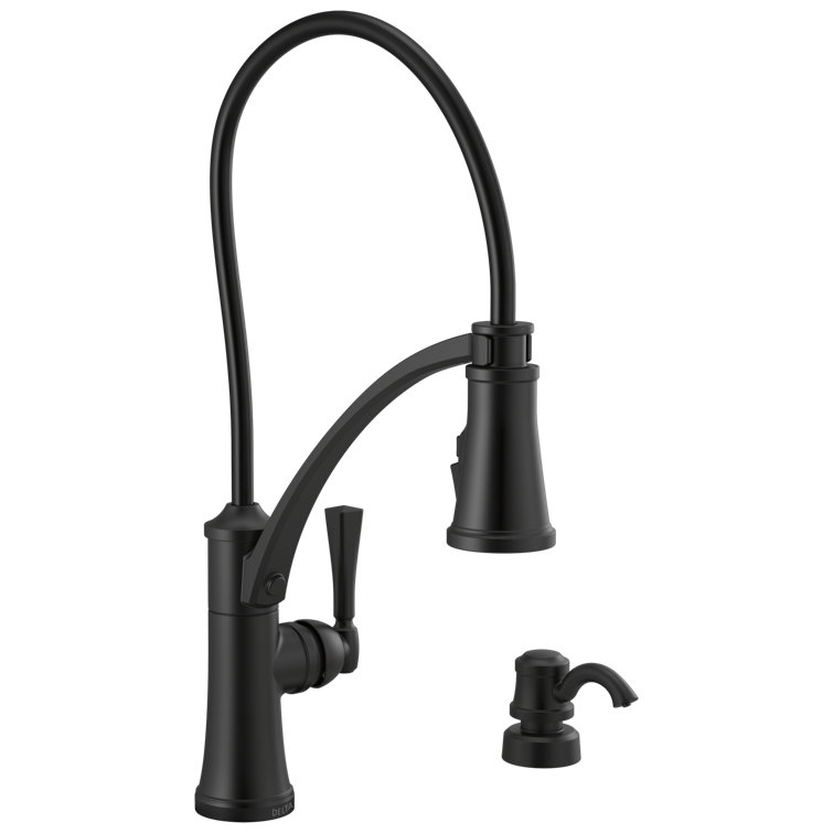 Foundry Pull Down Single Handle Kitchen Faucet with  Soap Dispenser