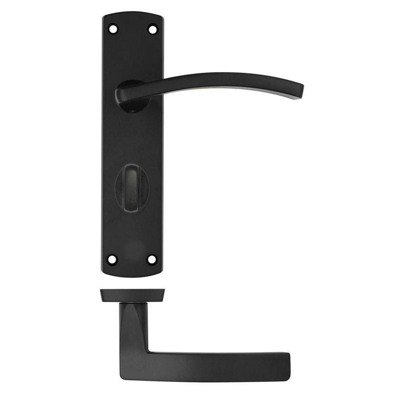 Single Dummy Door Handle, Matte Black
