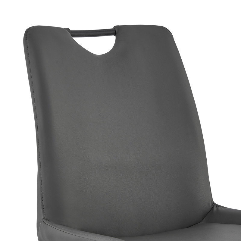 Chaise d'appoint rembourrée en métal Preston (ensemble de 2), gris
