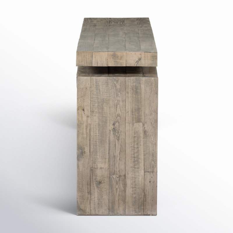Matthes Solid Wood Console Table, 30.75" H x 78.75" W x 15" D, Weathered Wheat