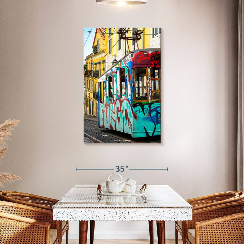 Mehar Graffiti Tramway Lisbon, 45" H x 30" W