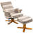 Orderville Upholstered Swivel Recliner with Footstool