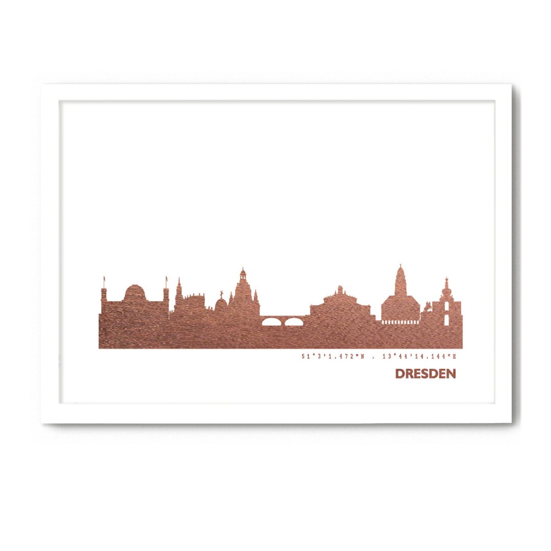 Gerahmtes Poster Dresden Skyline