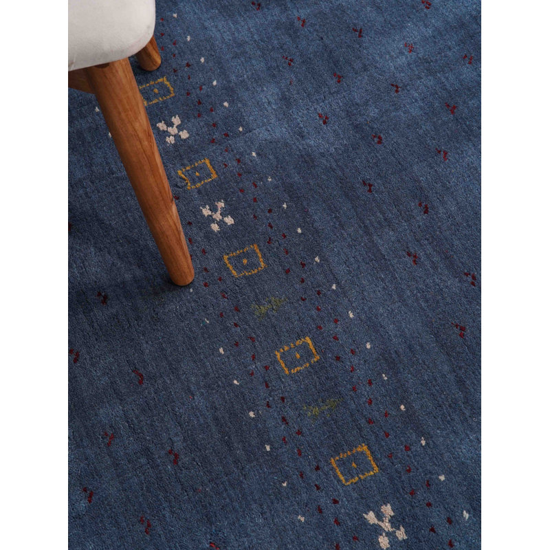 Manns Hand Knotted Loom Wool Eco-Friendly Area Rugs - Runner, Gold Color, Contemporary Modern Design, High Pile Thick Handmade Anti Skid Area Rugs for Living Room, Bed Room