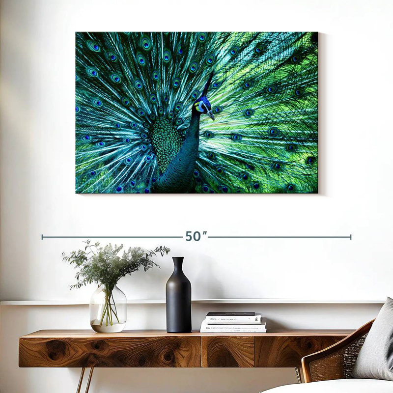 Elegant Peacock, 26" H x 39" W