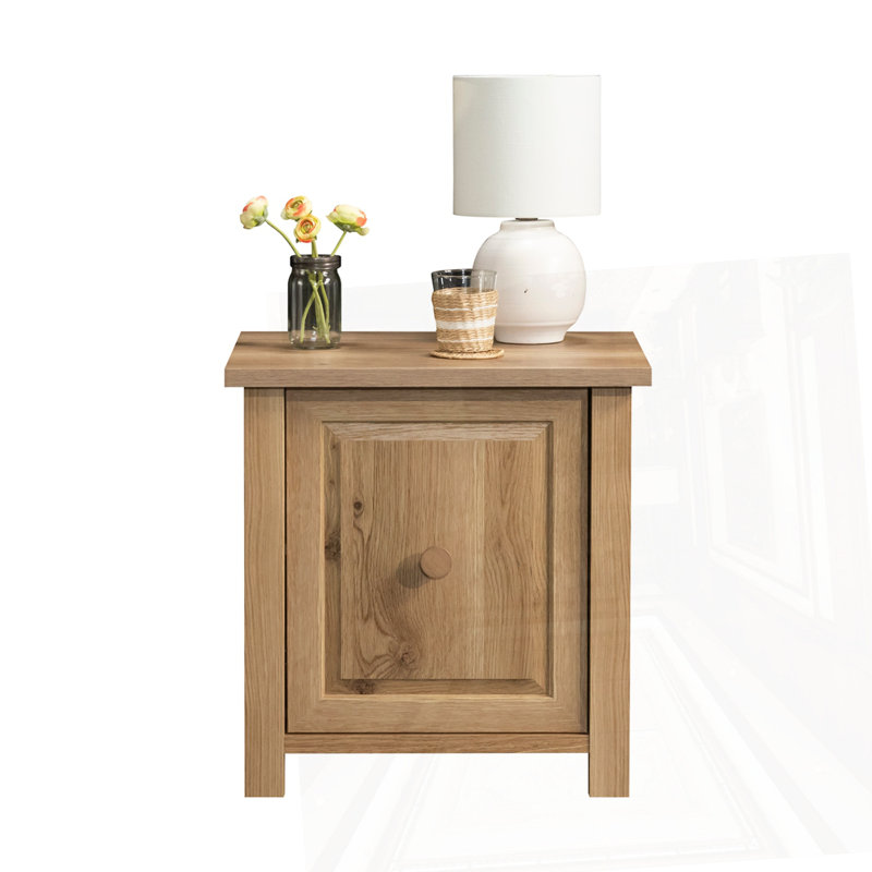 Table de chevet, finition brune