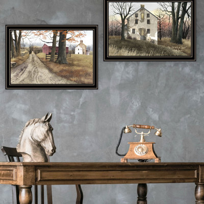 Stunning Home Decor Wall Art Piece: Old Mill & A Road Home. Multicolor Wood+Paper, 14X1x20 In, 5 Lb. Handmade With Love Bedroom Art: 20X1x14 Canvas-Like Appearance