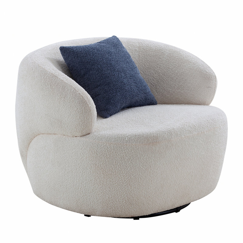 Fauteuil demi-tonneau pivotant, fauteuil d'appoint, fauteuil simple pour petit espace