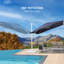 Parasol carré en polyester de 8 pi x 8 pi avec base Ronav-270182934-328065056