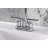 Kingston Brass Manhattan Two-Handle 3-Hole Deck Mount 4" Centerset Bathroom Faucet with Pop-Up Drain-95752718