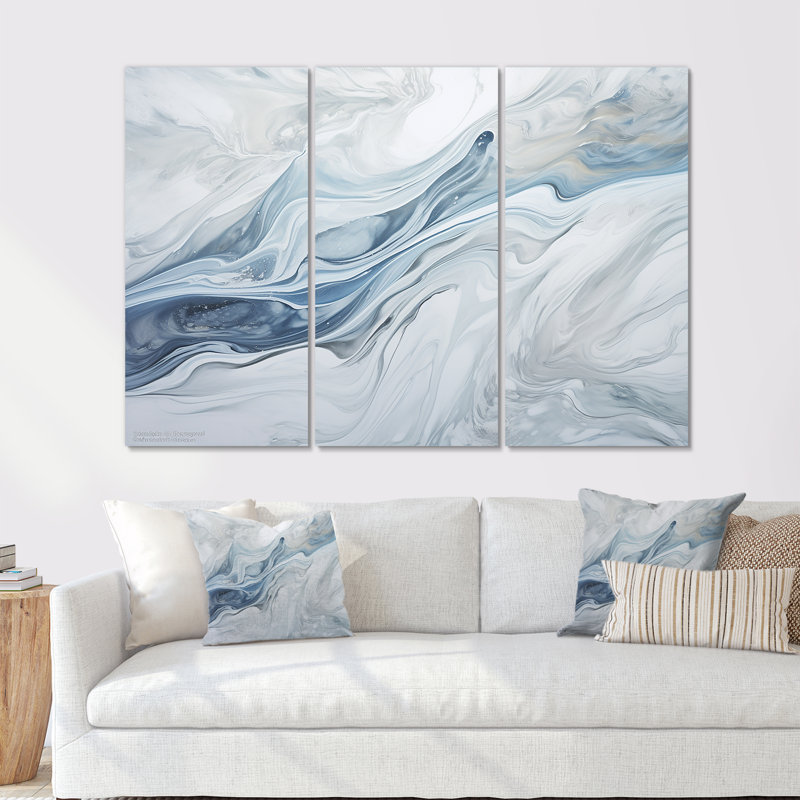 Ensemble de salon Cionna - Glacier Wall Art, Toile tendue, H 40 po x l 60 po x P 1 po