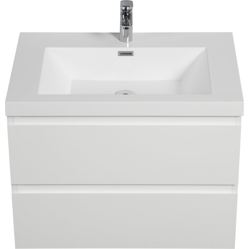 Meuble-lavabo flottant avec lavabo et meuble-lavabo, 30", Blanc