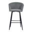 Fryman Yes Upholstered Velvet Bar Stool with Iron Frame-370153714