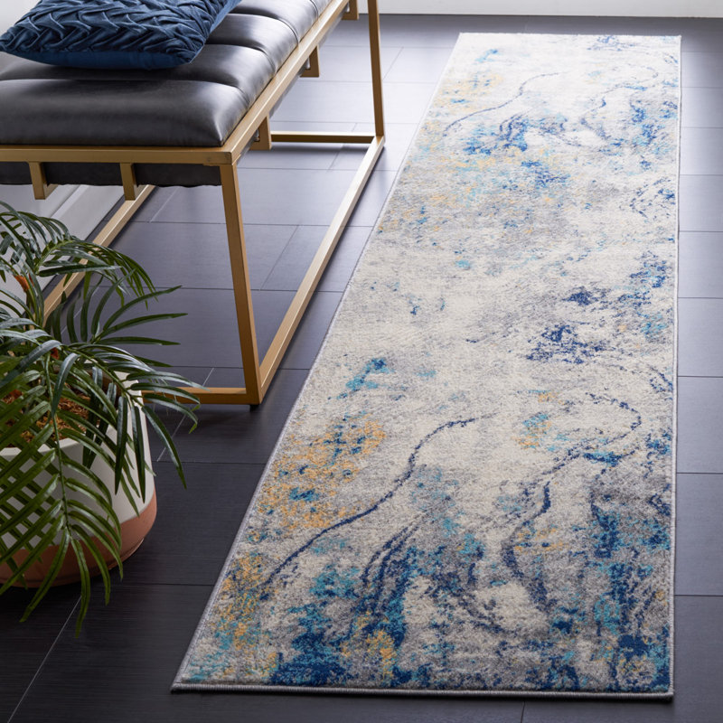 Jasper 100 Performance Abstract Rug, Runner 2' x 9'