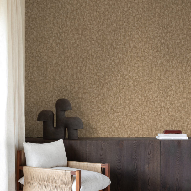Surfaces Collection Bark Texture Wallpaper Roll, Brown
