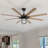 Nicola 66'' 8-Blade Black Farmhouse Ceiling Fan with Light Kit and Remote Control