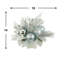 Ornament Holiday Arrangement With Glittery Leaves In A Ceramic Vase