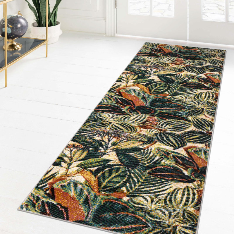 Herlong Floral Indoor Rug, Runner 2' x 8'