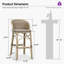 Tabouret de bar en PE en rotin avec accoudoirs ergonomiques PURPLE LEAF-565156591