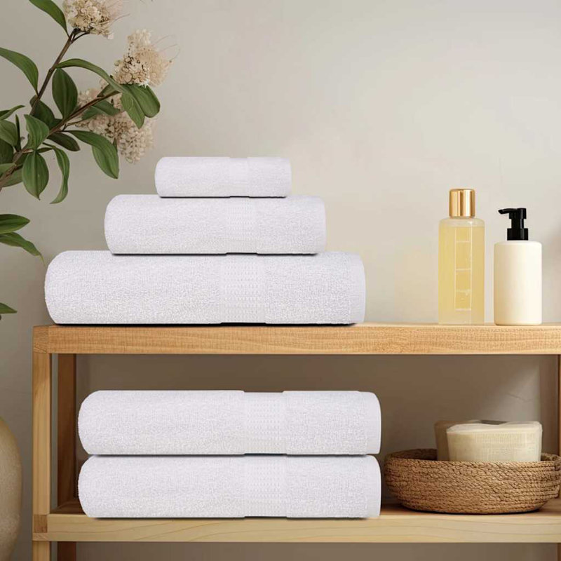 Santario 100% Cotton Hand Towel, White