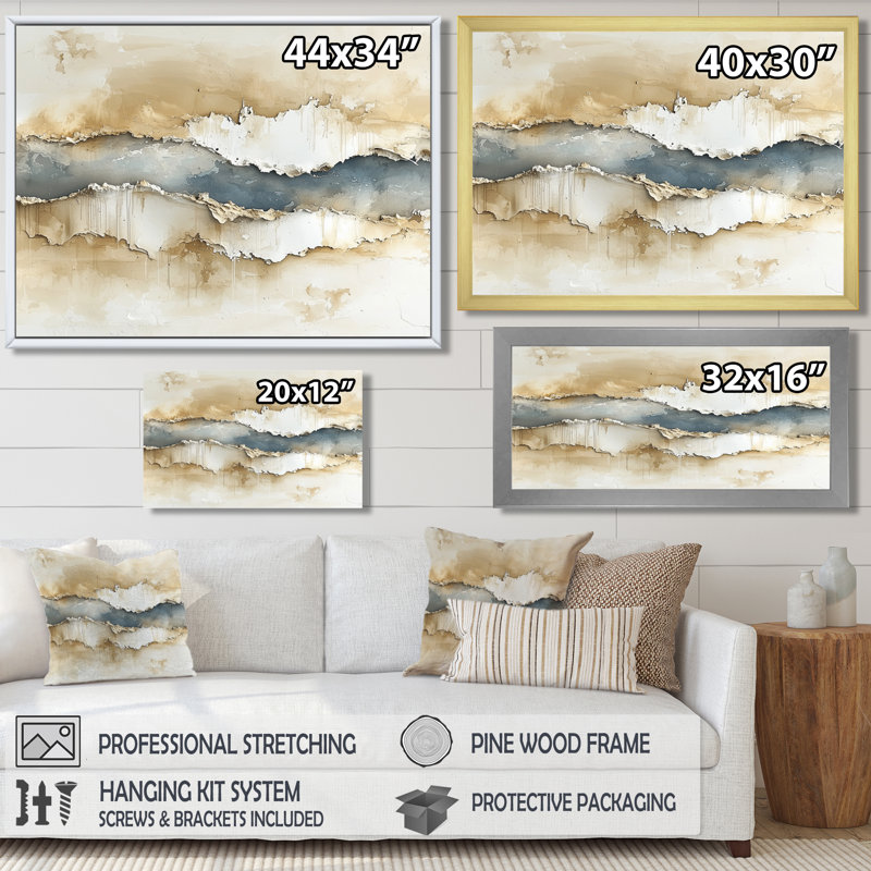 Weigle - Abstract Wall Art, H 16 po x l 32 po, Toile tendue, Ne s’applique pas