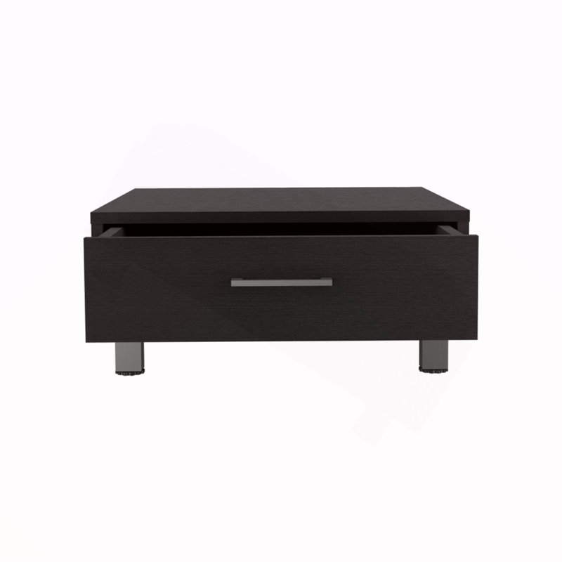Coffee Table, One Drawer, Four Legs, Black