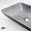 Lavabo de salle de bain rectangulaire fait à la main gris Duomo L 18 po x l 13 po x H 4 po Duomo