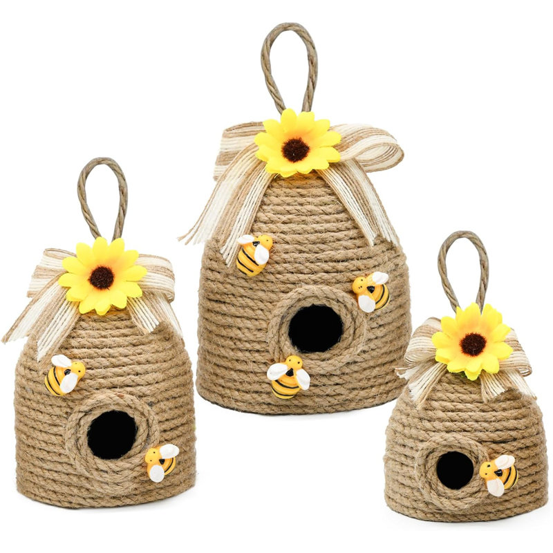 Ensemble de 3 décorations de ferme Bee Hive