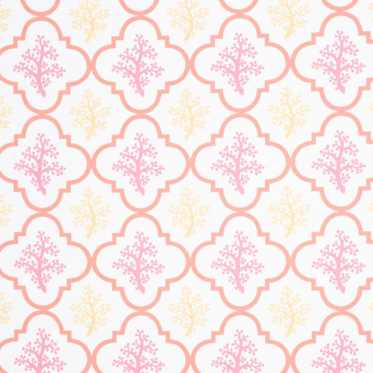 Veranda Garden Io Fabric, Coral Sunshine