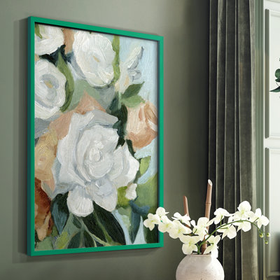 Bouquet Scatter I, reproduction encadrée - bois massif