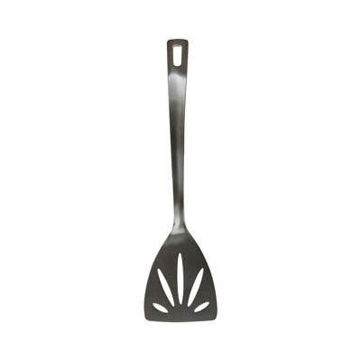 Cuillère rainurée en acier inoxydable | Turner à fente 1,8 mm, noir | Ustensile de cuisine