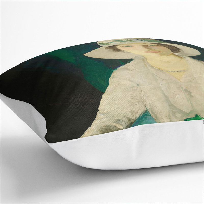 Mrs. Randall Davey Square Throw Cushion, White, 55cm H x 55cm W x 20cm D