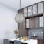 Luminaire suspendu sphère simple à 3 lumières avec accents de cristal Ludie-1338000897