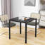 Glass Top Metal Base Dining Table