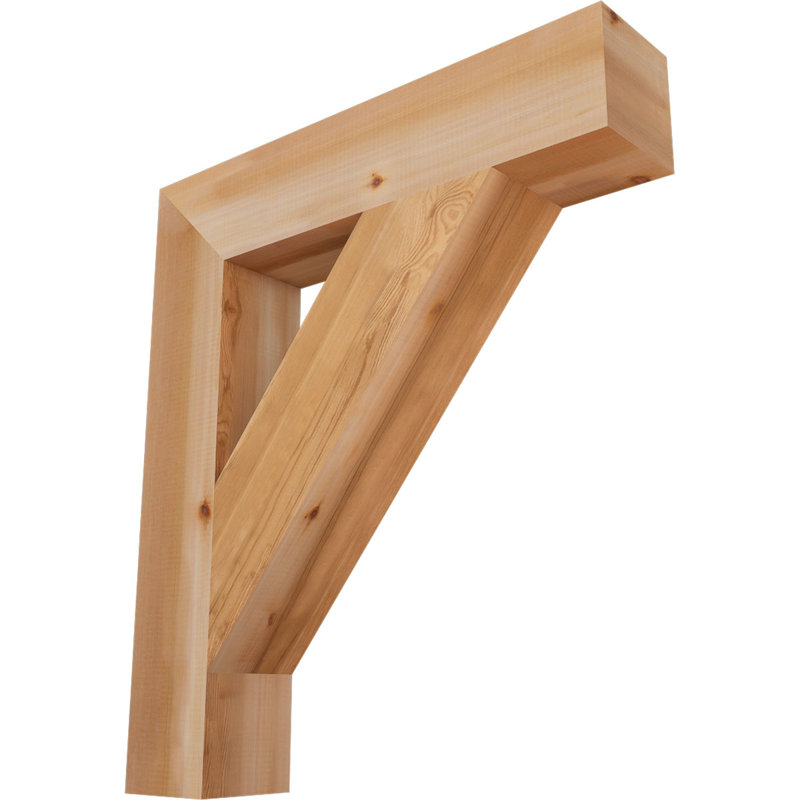 Traditional Block Bracket, Western Red Cedar (Smooth), 34" H x 5.5" W x 30" D