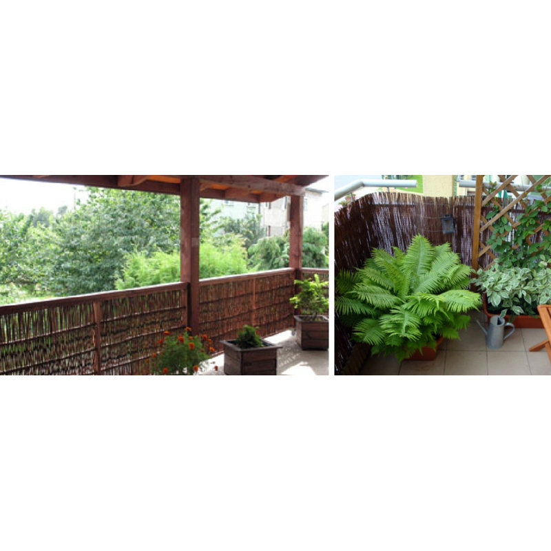 Rolled Willow Border Fence, 3 ft. H x 14 ft. W