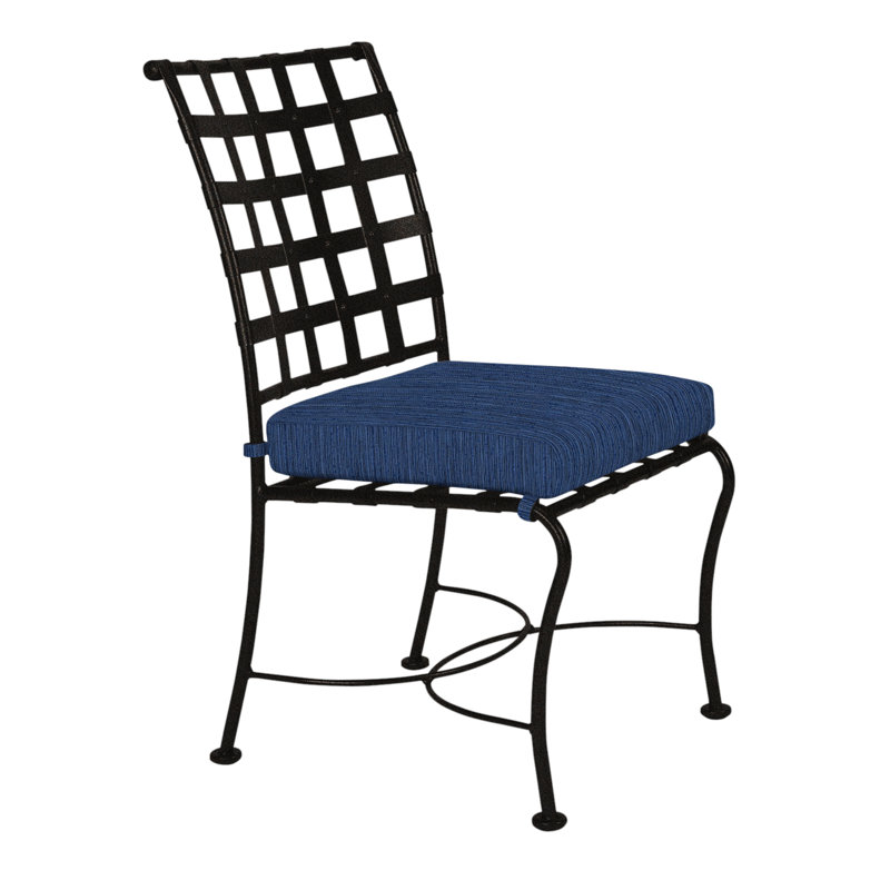 Classico Outdoor Dining Side Chair, Harris Stone, Carbon Black