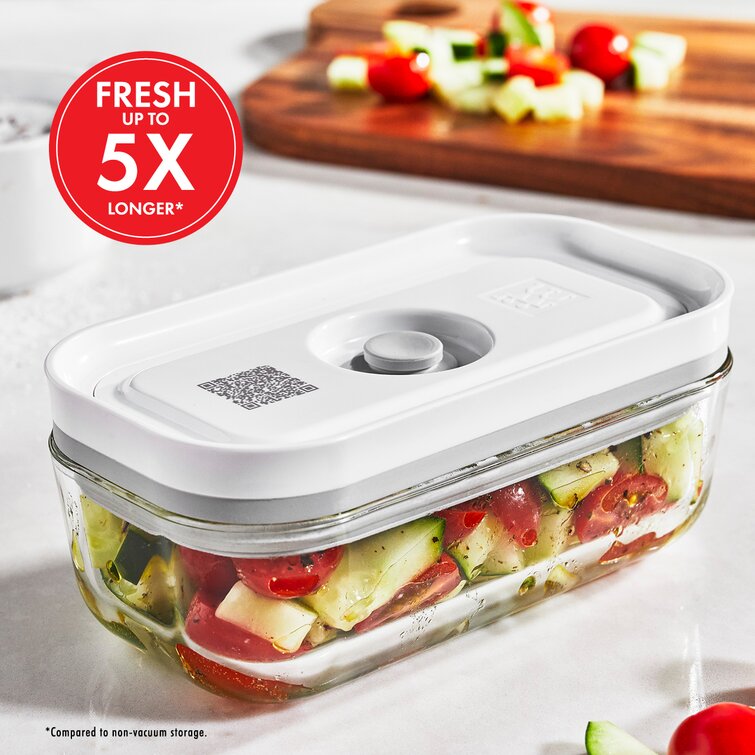 Zwilling Fresh & Save Plastic Flat Lunch Box, Airtight Food Storage  Container, Meal Prep Container, BPA-Free, Grey - Large