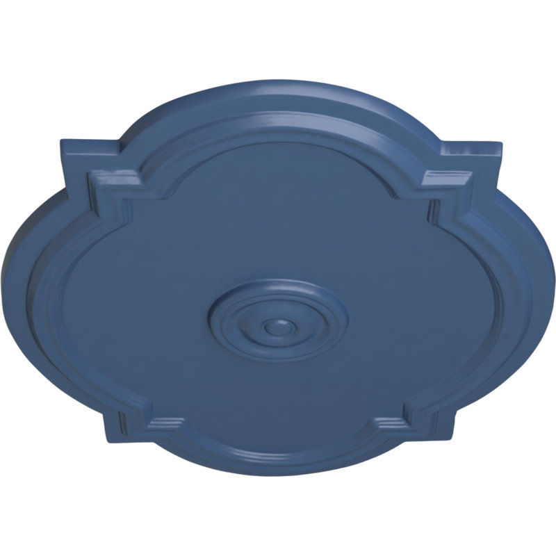 Médaillon de plafond Endurathane Robin, DO 22 1/4 po x P 4 3/4 po x P 1 1/4 po (convient aux auvents jusqu'à 6 1/4 po), finition craquelée en nuage peinte à la main