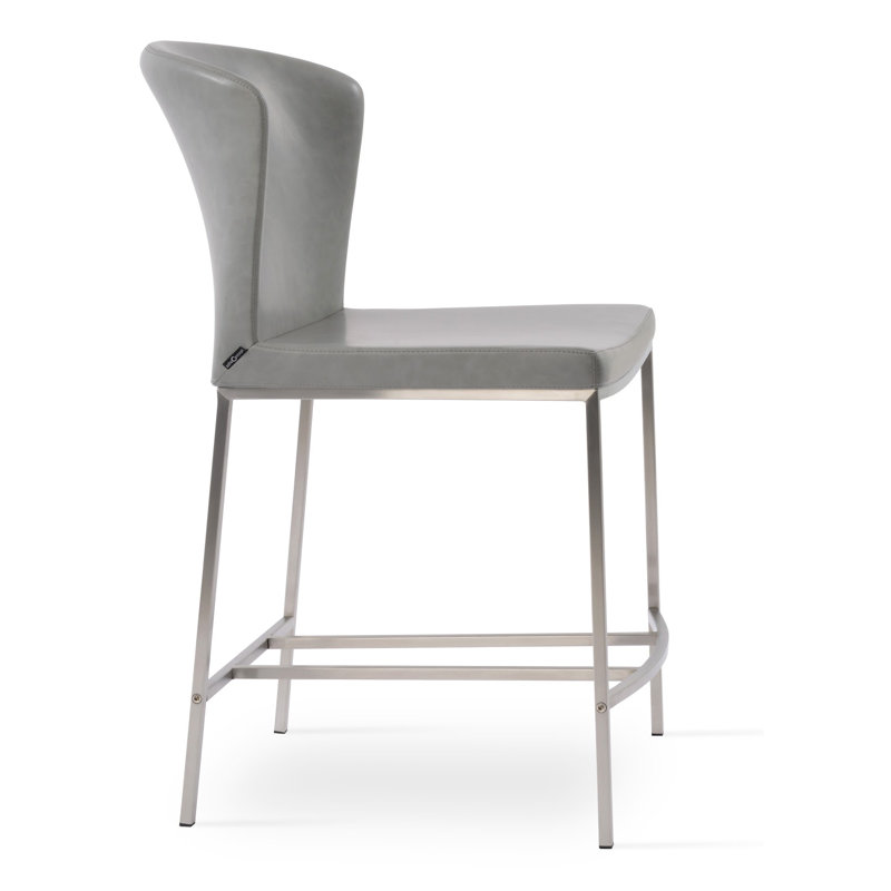 Tabouret de comptoir Capri, Gris clair