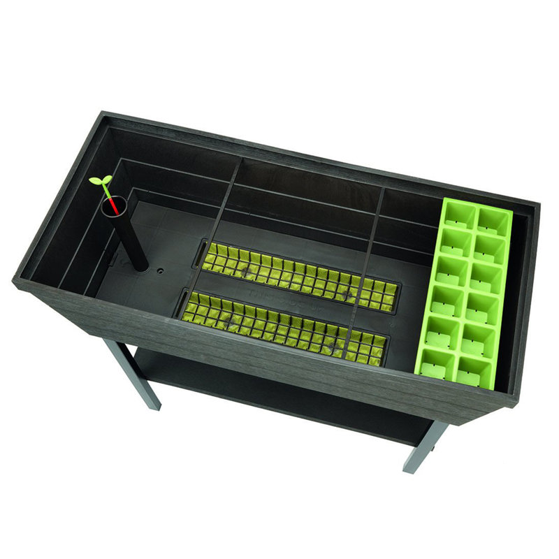 Graphite Resin Elevated Garden Bed with Self-Watering System