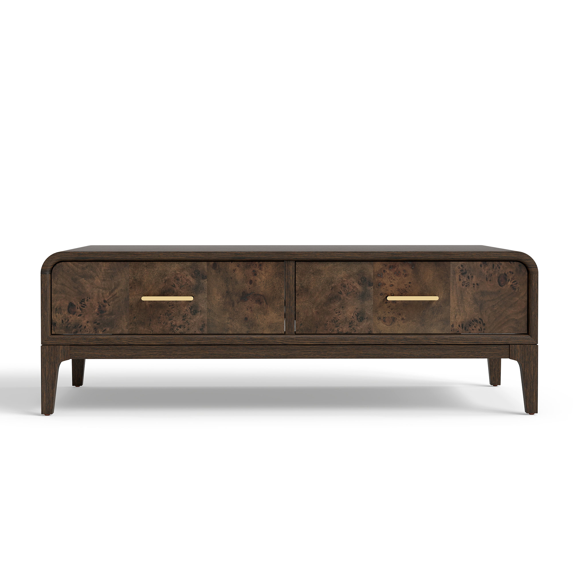 Adden Burl Wood Storage Coffee Table, Coffee