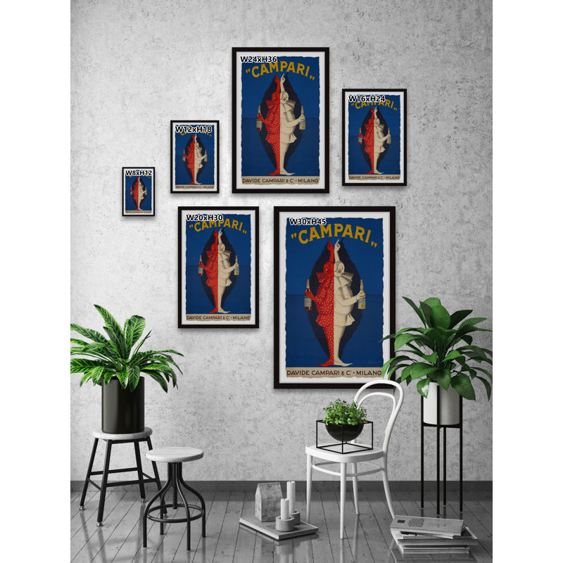 «Campari», reproduction encadrée, H 36 po x l 24 po