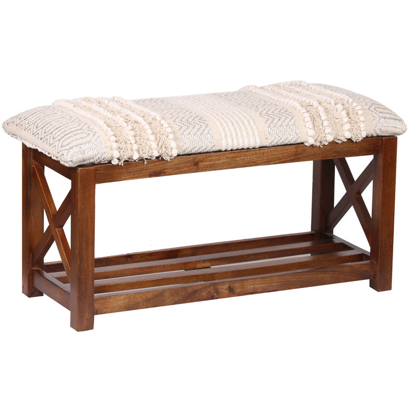Ayhm Cotton Upholstered Storage Bench