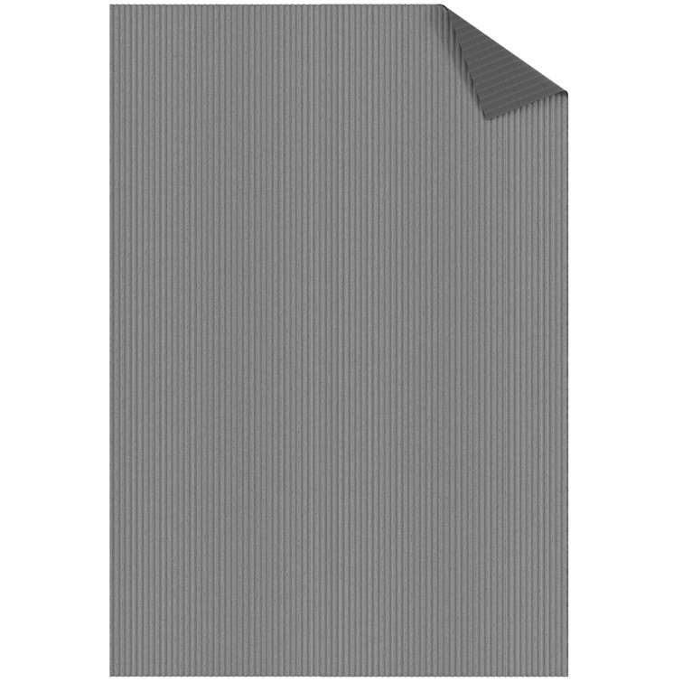 Waterproof Non-Slip Rubberback Ribbed Gray Indoor/Outdoor Utility Long Hallway Runner Rug